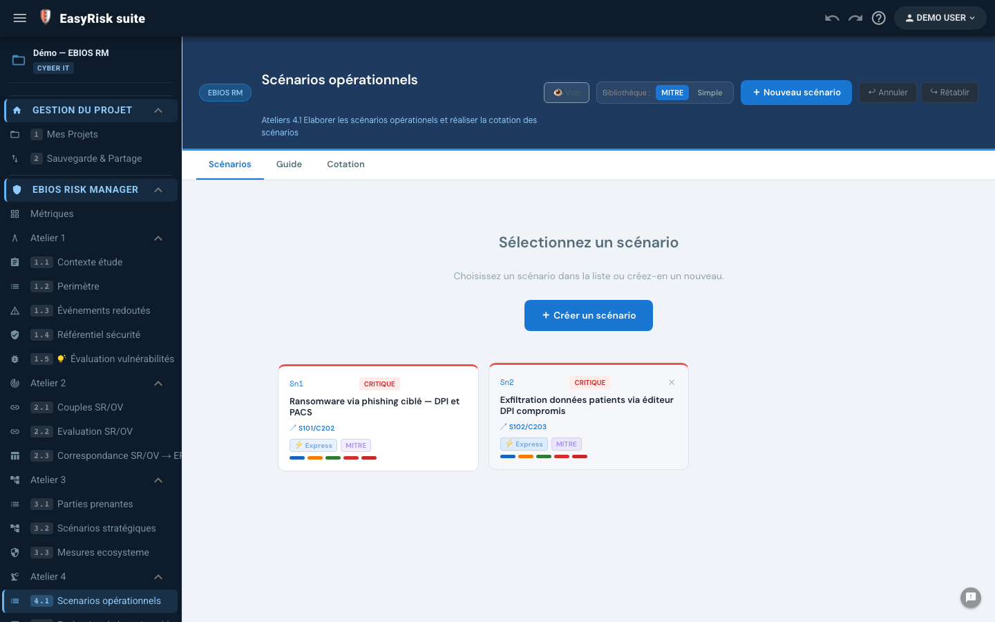 A4 — Scénarios opérationnels : modes opératoires, séquences d'attaque